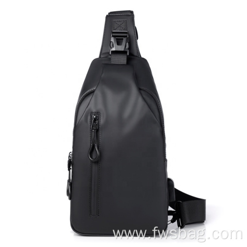 2022 Custom hot new outdoor waterproof chest bag USB Handbags Luxury Wear Resistant Oxford Chest Strap Bag